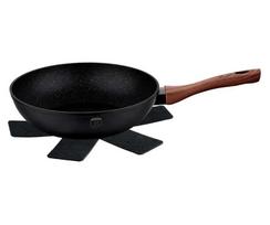 berlingerhaus keptuves 28 cm - Berlinger Haus Wok keptuvė, 28 cm, granitinė, Ebony Rosewood - 3 nuotrauka