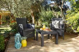 lauko baldu komplektas 2 vietu - Keter Rosario Balcony Set Grey - 2 nuotrauka