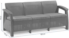 lauko suoliukas - Keter Corfu Love Seat Max Brown - 3 nuotrauka