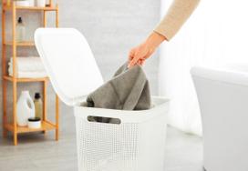 skalbiniu deze - Skalbinių dėžė Rotho Brisen, 50 l, balta - 3 nuotrauka