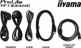 nesiojamas monitorius - Iiyama ProLite TF1934MC-B7X 19", juodas (Black) - 3 nuotrauka