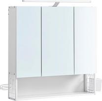 Leobert vonios spintelė su veidrodžiu ir LED apšvietimu BBK124W14, balta (White)