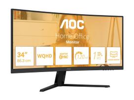 aoc cu34 - AOC CU34B3E 34", VA, WQHD, 120Hz, Curved, juodas (black) - 15 nuotrauka