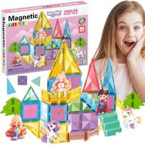 3d magnetinis - Woopie magnetiniai konstruktoriai 3D edukacinis rinkinys „Pasakų pilis“ 55 vnt - 1 nuotrauka