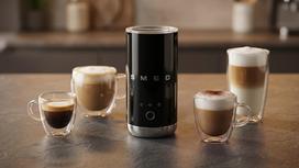 sildytuvas - Smeg Pieno putų plakiklis MFF02BLEU Juodas (Black) - 4 nuotrauka