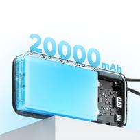 power bank - Cuktech CUKP200NGLDG, 20000mAh, 55W, pilkas (grey) - 2 nuotrauka
