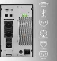 galingas - Qoltec 52282 UPS 3kVA ,  3000W ,  Galios koeficientas 1.0 ,  LCD ,  EPO ,  USB ,  Prisijungęs - 3 nuotrauka