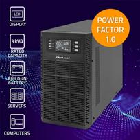 galingas - Qoltec 52282 UPS 3kVA ,  3000W ,  Galios koeficientas 1.0 ,  LCD ,  EPO ,  USB ,  Prisijungęs - 6 nuotrauka