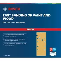 80 slifavimo padas - Šlifavimo lapas Bosch Expert C470, 80, 18.6 cm x 9.3 cm, 10 vnt. - 2 nuotrauka