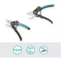 zirkles sakoms - Sekatorius Gardena PremiumCut, prasilenkiančiais ašmenimis, 22 mm - 5 nuotrauka