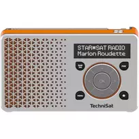 radijas - TechniSat digit radijo 1 DAB+ FM  (Sidabrinis / oranžinis) - 2 nuotrauka