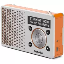 radijas - TechniSat digit radijo 1 DAB+ FM  (Sidabrinis / oranžinis) - 3 nuotrauka