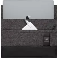 sleeve kompiuteriui - NB SLEEVE MACBOOK PRO/AIR 13/8802 BLACK MELANGE RIVACASE - 5 nuotrauka