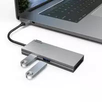 micro sd usb - Šakotuvas Hama USB-C - 2xUSB-A/USB-C/HDMI/SD/Micro SD Prekė - 00200110 - 4 nuotrauka