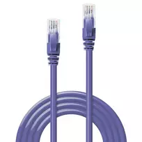 pvc tinklai - Lindy Cat.6 U/UTP PVC Network Cable 3m Purple - 2 nuotrauka