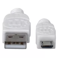 usb pakrovejas 2 - Esperanza Cable Micro USB / USB 1.8m White - 3 nuotrauka