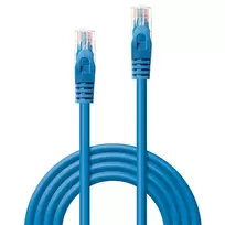 tinklo kabeliai utp cat 6 - Lindy Cat.6 U/UTP Network Cable 1m Blue - 2 nuotrauka