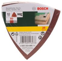 80 slifavimo padas - Šlifavimo lapas Bosch, 80, 9.3 cm x 9.3 cm, 25 vnt. - 3 nuotrauka