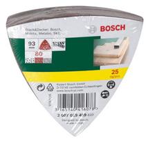 80 slifavimo padas - Šlifavimo lapas Bosch, 80, 9.3 cm x 9.3 cm, 25 vnt. - 4 nuotrauka