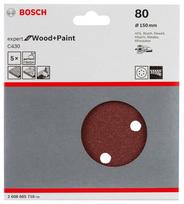 bosch pex - Šlifavimo lapas Bosch C430, 80, 15 cm x 15 cm, 5 vnt. - 4 nuotrauka