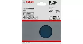 metalo slifavimo juosta - Šlifavimo popierius Bosch F550; 115 mm; K40; 5 vnt. - 2 nuotrauka
