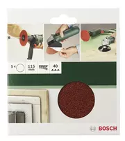 slifavimo popierius 125 - Šlifavimo popierius Bosch 2609256B47; 125 mm; K60/K120/K180; 10 vnt. - 2 nuotrauka