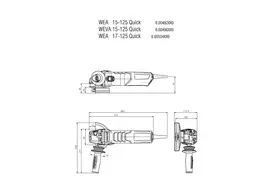 metabo 125 quick - Kampinis šlifuoklis Metabo WE 19-125 Q M-Brush; 1900 W - 9 nuotrauka