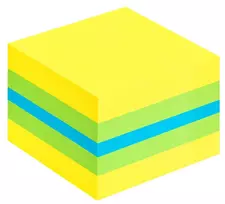 3m lipni - Lipnių lapelių mini kubas Post-It, 51x51 mm, 400 lapelių, geltonų atspalvių - 4 nuotrauka