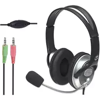 nerudijancio plieno lankstai - MANHATTAN Classic Stereo Headset Black/ Silver - 2 nuotrauka