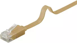 kabelis cat6 1m - goobay Patch cable Cat6 U/UTP flat ruda 1,00m - bright ruda - 2 nuotrauka