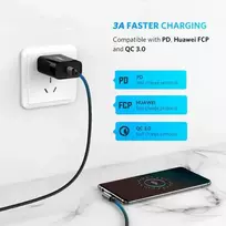 ugreen usb c 3.0 cable - UGREEN USB-C - USB-C kampinis laidas QC 3.0 PD 3A 60W 1m Juodas (Black) - 4 nuotrauka