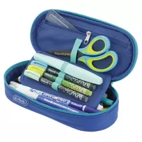 herlitz penalas - Herlitz Pencil Pouch Oval Blue/11415916 - 3 nuotrauka