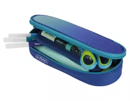 herlitz penalas - Herlitz Pencil Pouch Oval Blue/11415916 - 6 nuotrauka