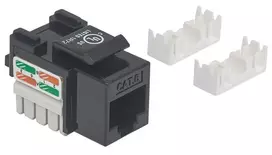 utp cat6 juodas - Intellinet Cat6 UTP RJ45 Keystone Jack Red - 2 nuotrauka