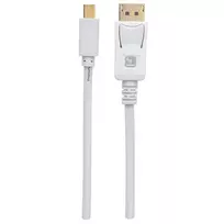 displayport cable white - Techly Mini DisplayPort Male to DisplayPort Male Cable 4K 60Hz 2m White - 2 nuotrauka
