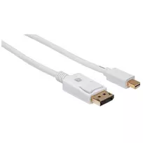 displayport cable white - Techly Mini DisplayPort Male to DisplayPort Male Cable 4K 60Hz 2m White - 3 nuotrauka