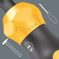 wera kraftform kompakt - Smūginis atsuktuvas Wera Kraftform Kompakt 900 Imperial Set 1 + sukimo antgaliai - 4 nuotrauka