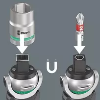 wera zyklop 1 - Įrankių komplektas Wera 8009 Zyklop Pocket Set 4; 3/8''-1/4''; 27 vnt. - 7 nuotrauka