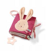 BabyOno Kūdikio knygelė Rabbit Karo, ruda/rožinė