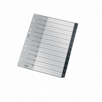 plastikas lapai - Skiriamieji lapai Leitz Recycle, 1-12, A4 MAXI, PP, juodos salvos - 4 nuotrauka