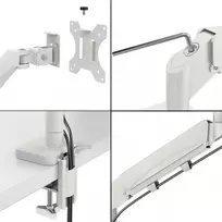 dvieju monitorius stovas - Leitz Ergo dual monitoriaus ir nešiojamojo kompiuterio laikiklis Grå (Gray) ,  65380085 - 5 nuotrauka