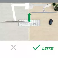 dvieju monitorius stovas - Leitz Ergo dual monitoriaus ir nešiojamojo kompiuterio laikiklis Grå (Gray) ,  65380085 - 7 nuotrauka