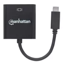 vga kabelis - Manhattan 151771 kabelių sąsaja / invertavimo adapteris USB-C VGA Juoda - 4 nuotrauka