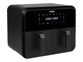 karsto oro gruzdintuve - Princess Double Basket Airfryer 182068 Black 2400 W - 2 nuotrauka