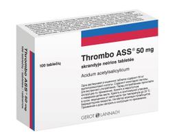 geri - Thrombo ASS 50 mg tabletės, N100 - 2 nuotrauka