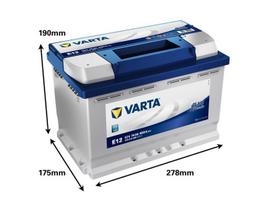 akumuliatoriai 12v 4ah - Varta BD E12, 74Ah 680A EN 12V - 2 nuotrauka