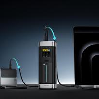 power bank - Cuktech CUK00P23GLBK, 25000mAh, 210W, juoda - 2 nuotrauka