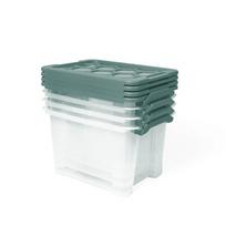 skaidrus zaisliukai - Daiktadėžė Rotho, 15 l, skaidri/žalia, 387 x 279 x 228 mm - 2 nuotrauka
