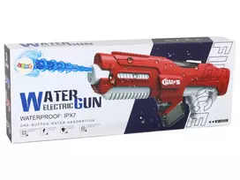 vandens pistoletas - Lean Toys vandens pistoletas Big Raudona 750 ml su baterija - 5 nuotrauka