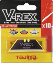 statybiniai peilia - Trapecinės geležtės juodosios 10vnt dispenceryje Tajima V-Rex - 2 nuotrauka